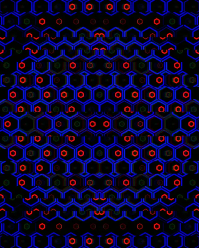 4:5 Instagram | Neon hexagon network 60fps screensaver live wallpaper