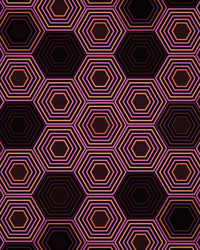 4:5 Instagram | Neon hexagon pattern 60fps live wallpaper