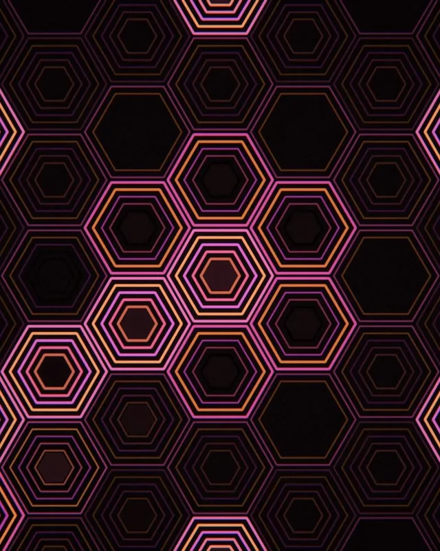 4:5 Instagram | Neon hexagon pattern 60fps motion loop
