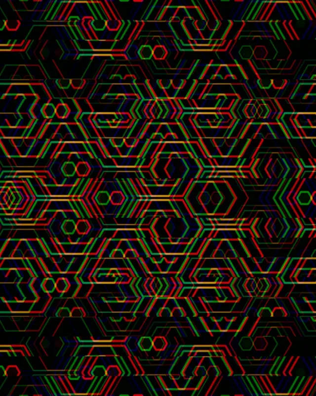 4:5 Instagram | Neon Hexagon Tech 60fps Screensaver Live Wallpaper Loop