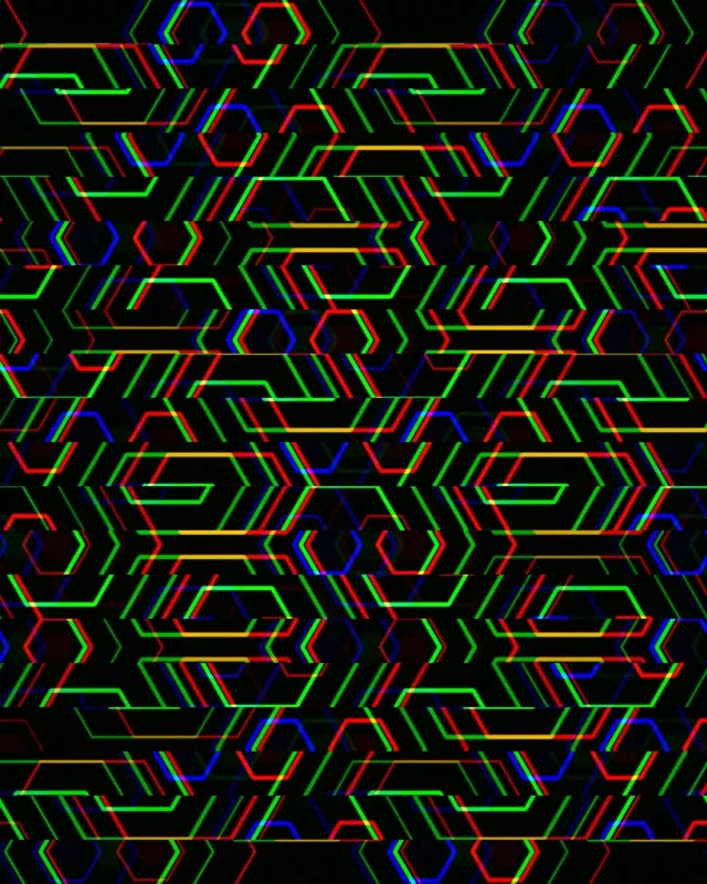 4:5 Instagram | Neon hexagon tech pattern 60fps screensaver motion bg