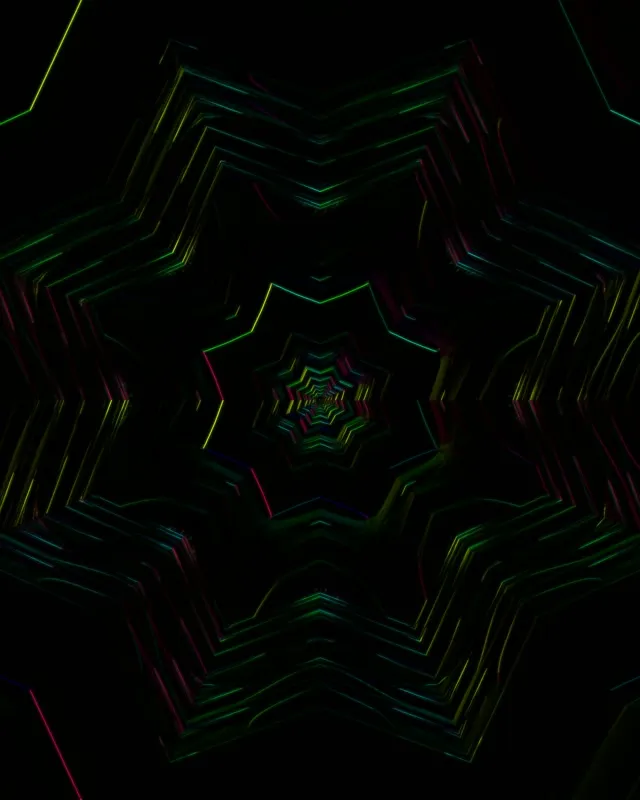 4:5 instagram neon tunnel 60fps screensaver vj loop pulsating rainbow gem