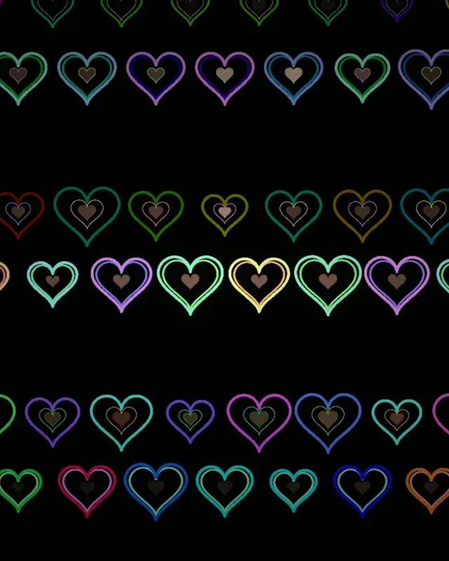 4:5 Instagram | Rainbow Neon Heart 60fps Screensaver Motion Background