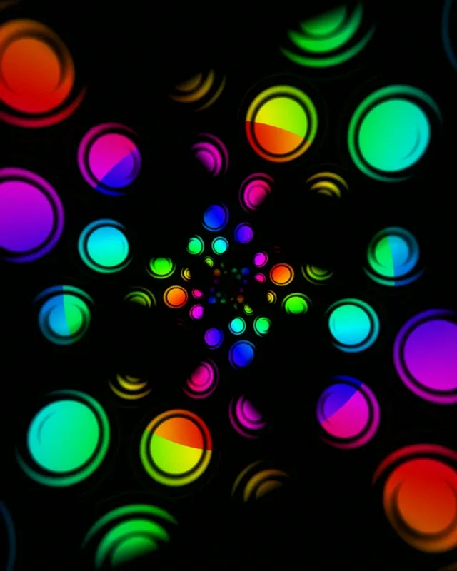 4:5 Instagram | Vibrant Neon Circles 60fps Live Wallpaper Screensaver