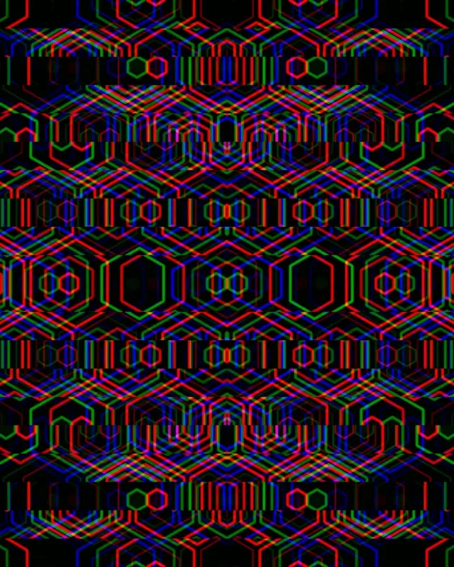 4:5 Instagram | Vibrant neon hexagons 60fps screensaver VJ wallpaper