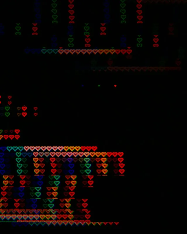 4:5 Instagram | Vibrant pixel hearts 60fps screensaver live loop