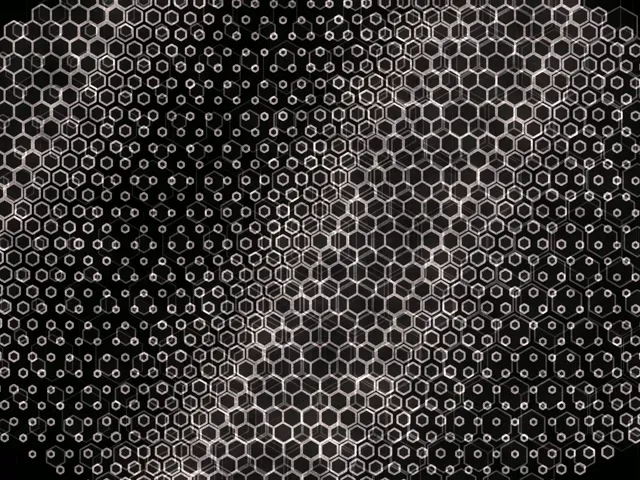 4:3 Classic 60FPS Geometric Hexagon Screensaver Background Loop