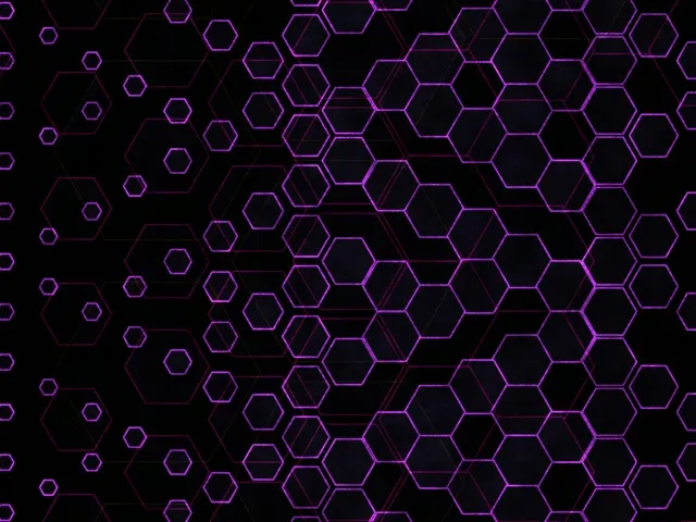 4:3 Classic 60fps Hexagon Screensaver VJ Animation Neon Purple Flow