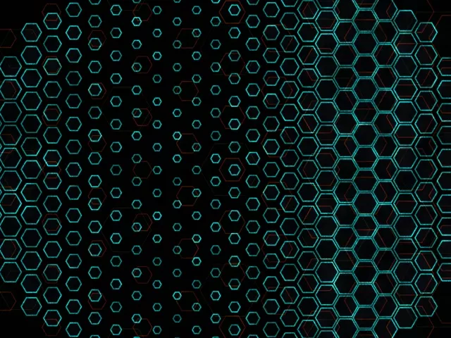 4:3 Classic 60fps Neon Hexagon Grid Screensaver VJ Loop Background