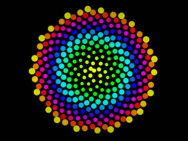 4:3 Classic | 60fps Neon Hexagon Kaleidoscope Motion Background Screensaver | Psyche