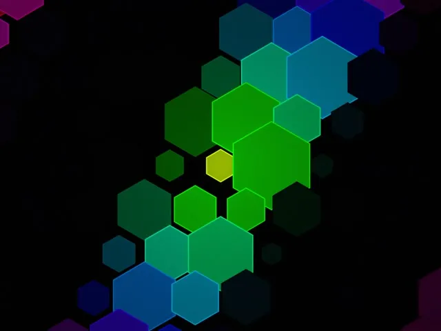 4:3 Classic 60fps Neon Hexagon Screensaver - VJ Animation Rainbow Tunnel