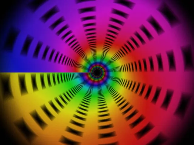 4:3 Classic | 60fps Neon Kaleidoscope Screensaver VJ Animation Rainbow Vortex