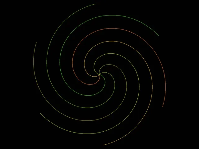 4:3 Classic | 60fps Neon Spiral Screensaver | Colorful VJ Animation Background