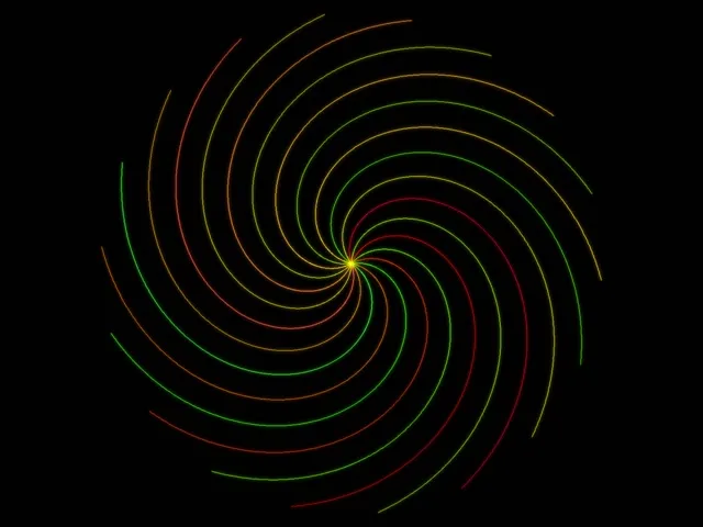 4:3 Classic | 60fps Neon Spiral Screensaver Motion Background Vortex Loop