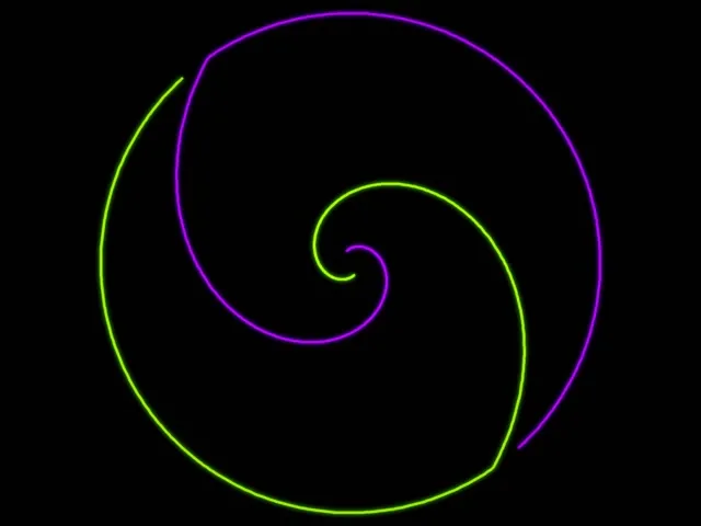 4:3 Classic | 60fps Neon Spiral Screensaver | VJ Animation | Retro Neon Vibes