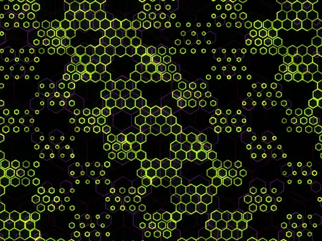 4:3 Classic 60fps Neon Tunnel Screensaver VJ Animation Neon Hexagons