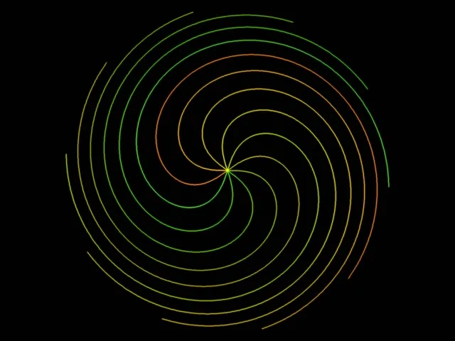 4:3 Classic | 60fps Neon Tunnel Spiral Screensaver | VJ Loop