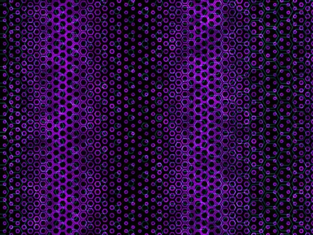 4:3 Classic 60FPS Purple Hexagon Kaleidoscope Screensaver - VJ Animation