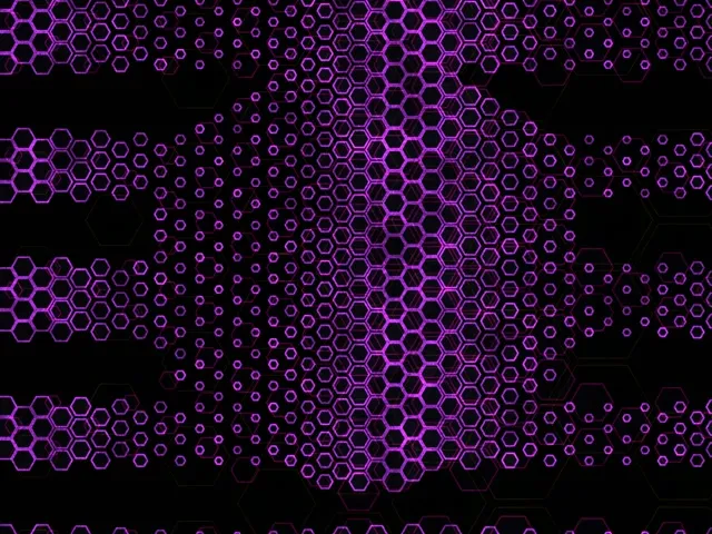 4:3 Classic | 60fps Purple Hexagon Vortex Screensaver Background for Edits