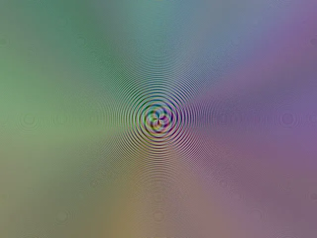 4:3 Classic | 60fps Screensaver - Golden Cyan Pulsing Spiral Live Wallpaper