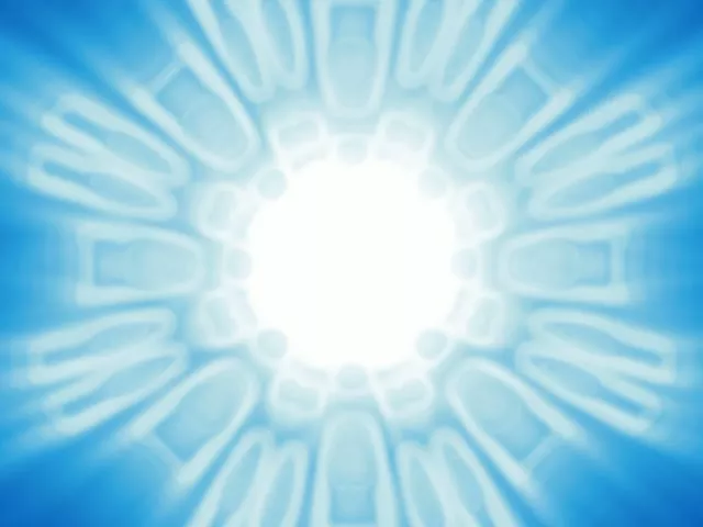 4:3 Classic 60fps Screensaver Neon Tunnel Bright Radial Hand Pattern Veejay Loop