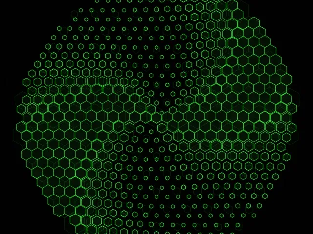 4:3 Classic 60fps Screensaver Neon Tunnel Green Glow Motion Background