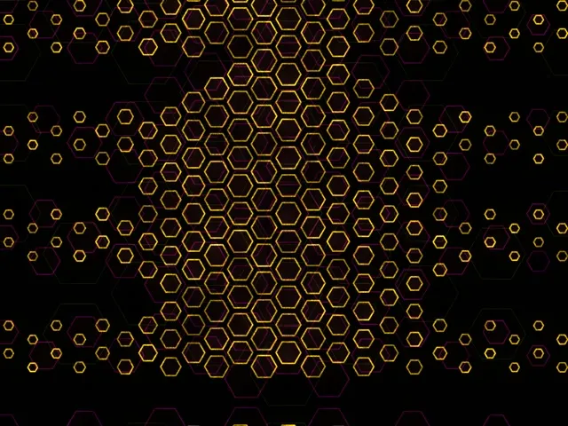 4:3 Classic 60FPS Screensaver Neon Tunnel Live Wallpaper Glowing Hexagons