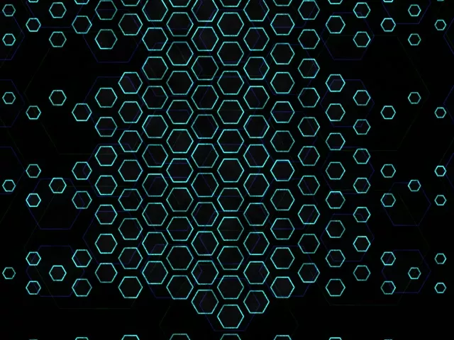 4:3 Classic 60fps Screensaver Neon Tunnel Motion Background Cyan Hex