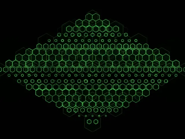 4:3 Classic 60fps Screensaver Neon Tunnel Motion Background Glowing Green Shapes