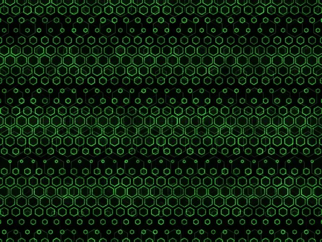 4:3 Classic 60fps Screensaver Neon Tunnel Motion Background Glowing Hexagons