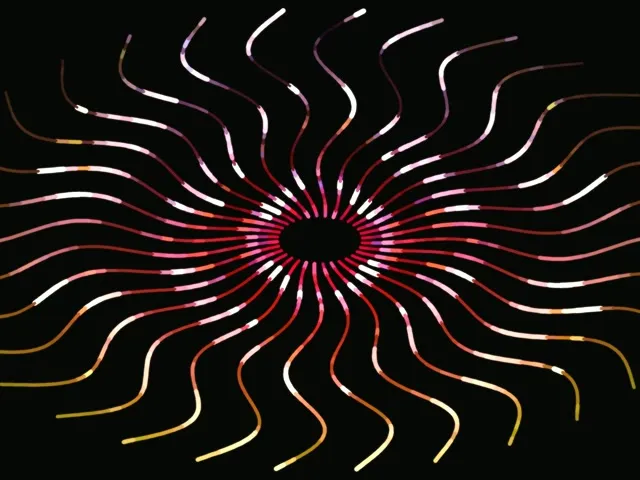 4:3 Classic 60fps Screensaver Neon Tunnel Motion Background Spiral