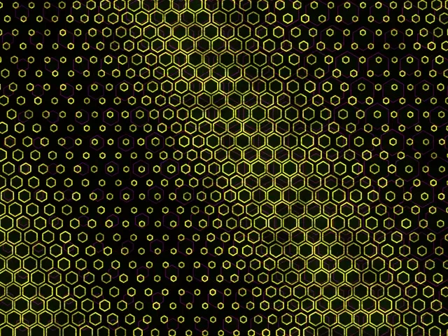 4:3 Classic 60fps Screensaver Neon Tunnel Motion Background Yellow Geometric