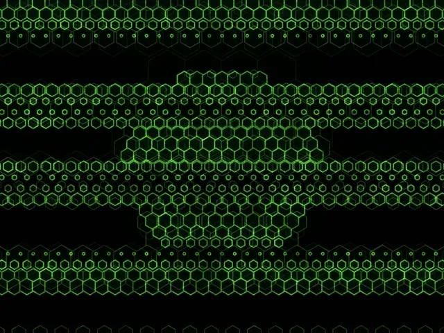 4:3 Classic 60fps Screensaver Neon Tunnel VJ Animation Green Geometric