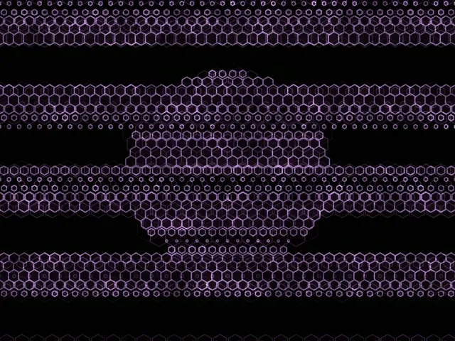 4:3 Classic 60fps Screensaver Neon Tunnel VJ Loop Purple Hexagon Retro
