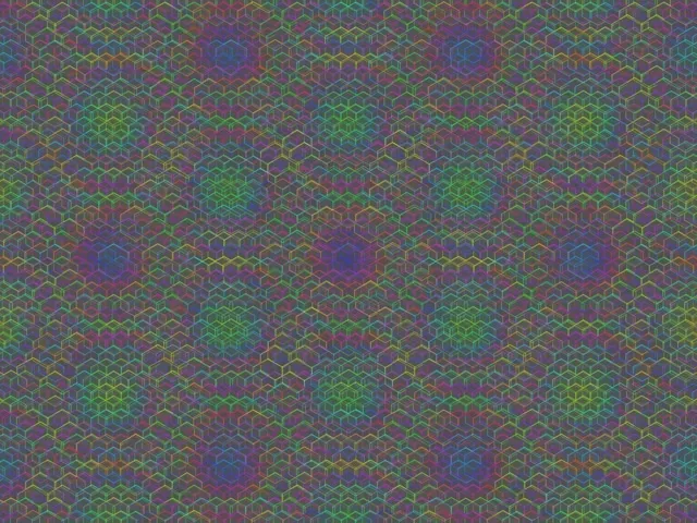 4:3 Classic 60fps Screensaver | Shimmering Magenta Hexagon Background