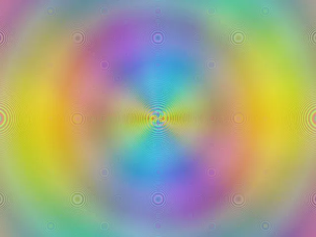 4:3 Classic 60FPS Spiral Kaleidoscope Screensaver - Colorful Concentric Ripples