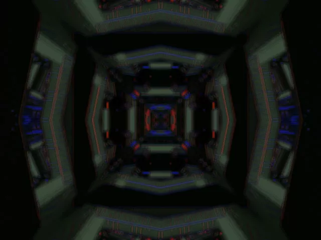 4:3 Classic Neon Tunnel 60fps Screensaver VJ Loop Kaleidoscope