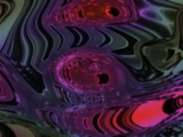 4:3 Standard 60fps Screensaver Neon Tunnel Undulating Mesh Grid VJ Content