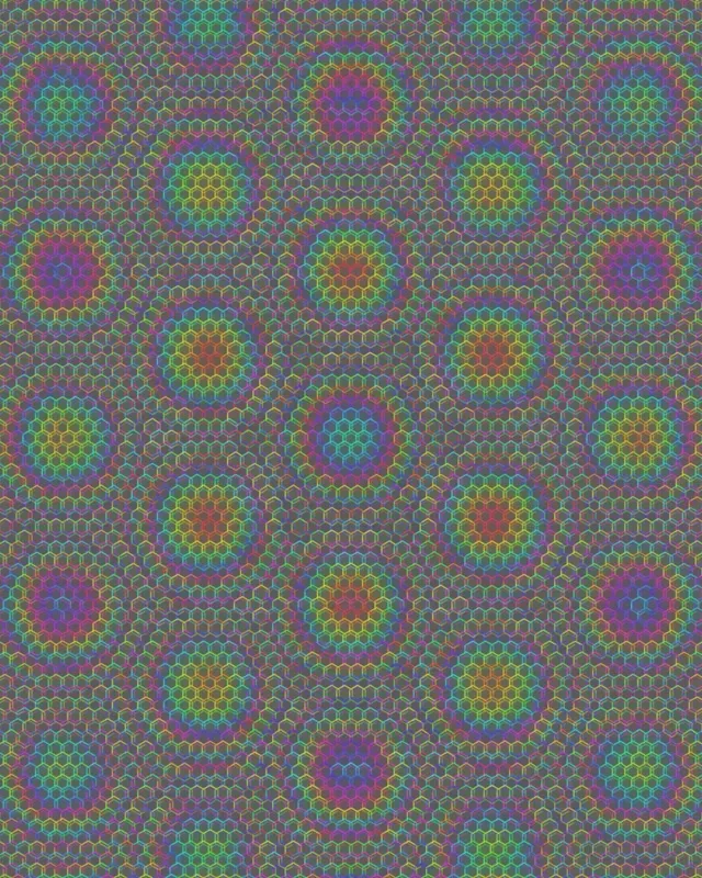 4:5 Instagram | 60fps Brilliant Fuchsia Emerald Hexagon Screensaver VJ Loop