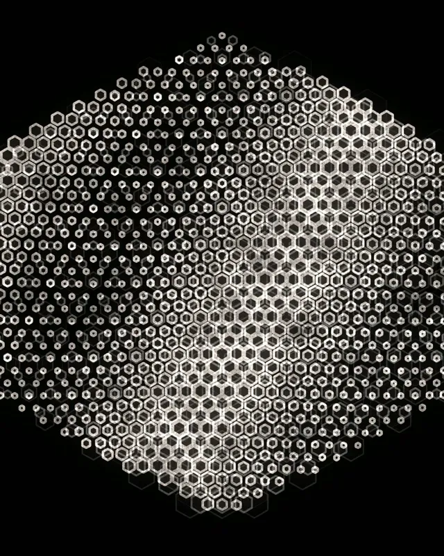 4:5 Instagram 60FPS Geometric Hexagon Screensaver VJ Loop