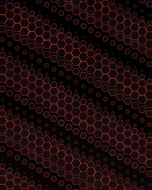 4:5 Instagram 60FPS Hexagon Grid Screensaver - Orange Neon VJ Background Motion Edit
