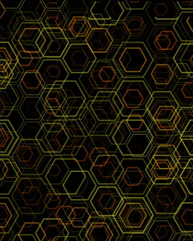 4:5 Instagram 60FPS Hexagon Kaleidoscope Motion Background - Neon Glow