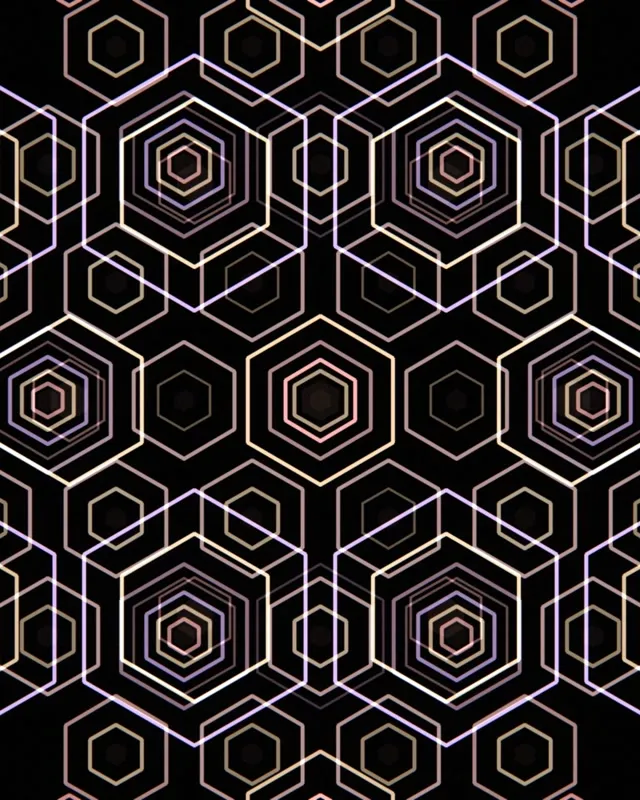 4:5 Instagram | 60fps Hexagon Kaleidoscope Screensaver VJ Animation Neon