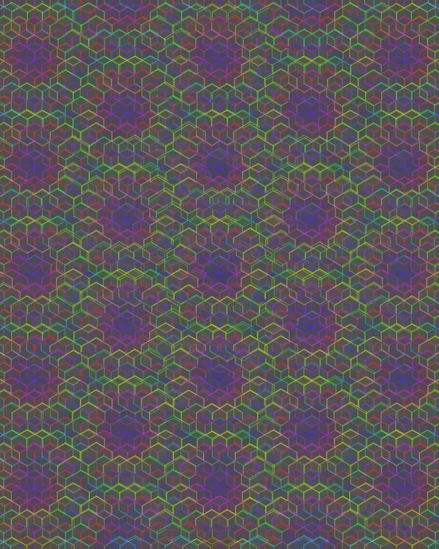 4:5 Instagram 60fps Hexagon Neon Screensaver - Motion Background VJ Loop