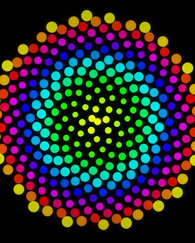 4:5 Instagram | 60fps Neon Hexagon Kaleidoscope Live Wallpaper Screensaver | RGB