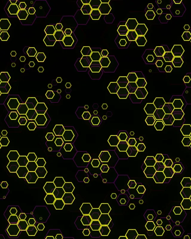 4:5 Instagram 60FPS Neon Hexagon Screensaver | Motion Background VJ