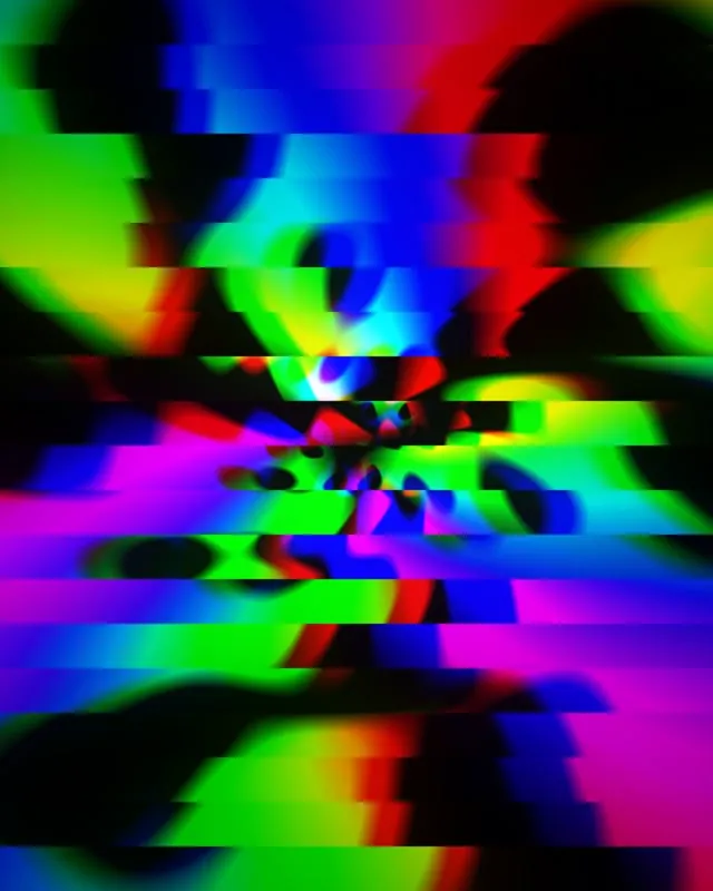 4:5 Instagram 60fps Neon Kaleidoscope Screensaver Motion Background Glitchy
