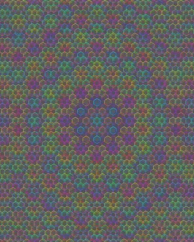 4:5 Instagram | 60fps Pulsing Magenta Teal Honeycomb Live Wallpaper