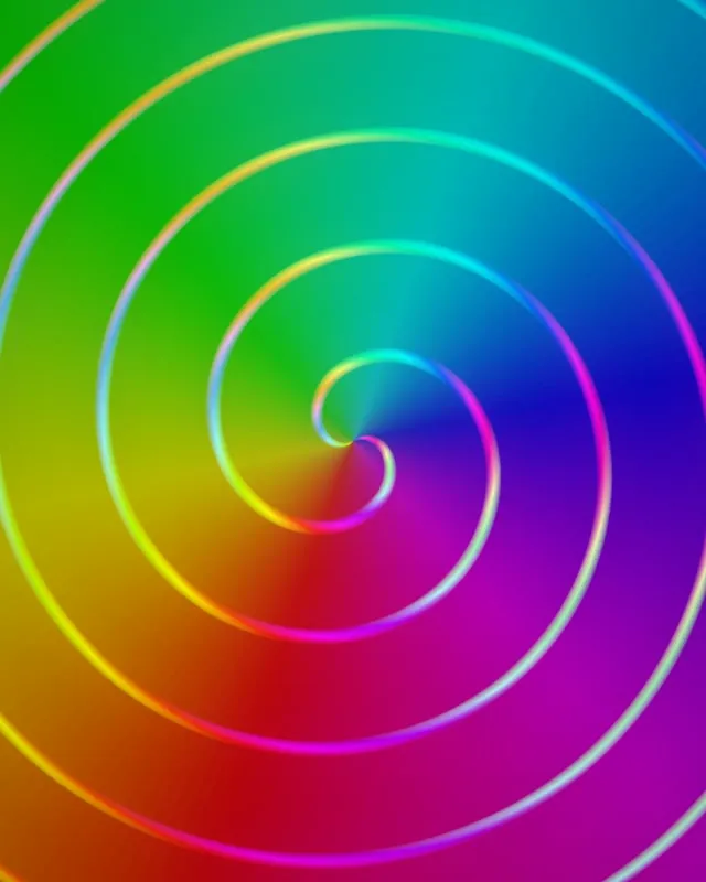 4:5 Instagram 60fps Rainbow Spiral Neon Screensaver - VJ Animation