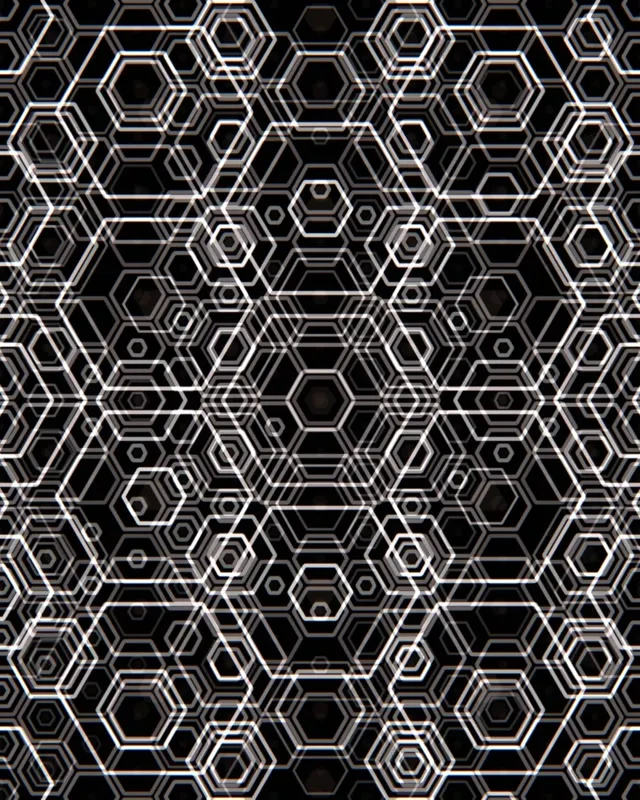 4:5 Instagram 60fps Screensaver | Hexagon Tunnel Motion Background VJ Loop Neon